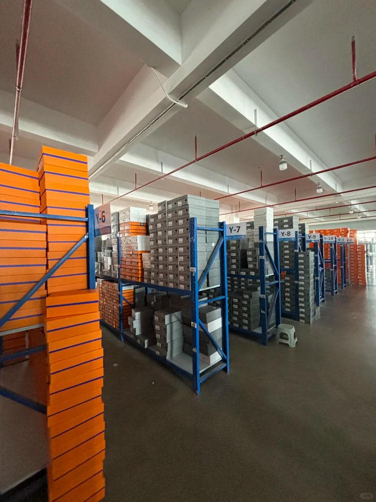wholesale sneakers warehouse storage bulk footwear inventory